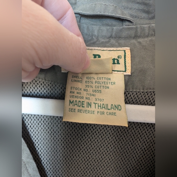 Vintage L.L.Bean Ranger/Fishing Vest Men's Large Khaki - Picture 4 of 7